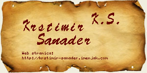 Krstimir Sanader vizit kartica